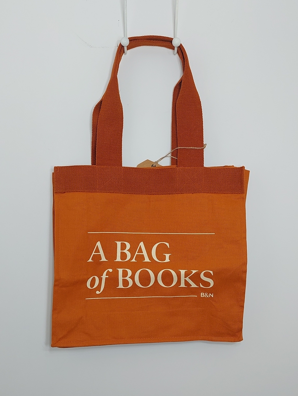 Barnes & Noble Tote Bag Rust Orange Organic Cotton - Picture 2 of 12